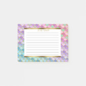Aangepaste Paarse blauwe groene gouden Zeemeerminn Post-it® Notes (Voorkant)