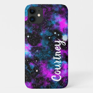 Aangepaste Paarse blauwe melkweg kosmische ruimte Case-Mate iPhone Case