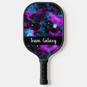 Aangepaste Paarse blauwe melkweg kosmische ruimte Pickleball Paddle