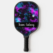 Aangepaste Paarse blauwe melkweg kosmische ruimte Pickleball Paddle (Achterkant)