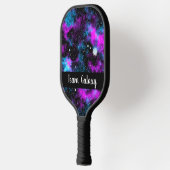 Aangepaste Paarse blauwe melkweg kosmische ruimte Pickleball Paddle (Links)