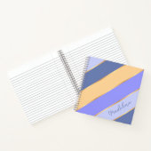 Aangepaste paarse blauwe paarse gele gouden kunsts notitieboek (Binnen)