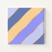 Aangepaste paarse blauwe paarse gele gouden kunsts notitieboek (Achterkant)