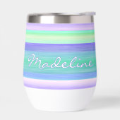 Aangepaste Paarse Blauwe Roze Mint Groene Strepen  (Links)