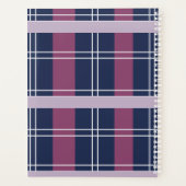 Aangepaste Paarse blauwe tartan Pset 2023 Planner (Achterkant)
