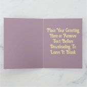 Aangepaste Paarse Bloemen Hamsa Hand van Fatima Gr Kaart (Binnen)