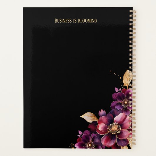 Aangepaste Paarse bloemen Planner (Achterkant)