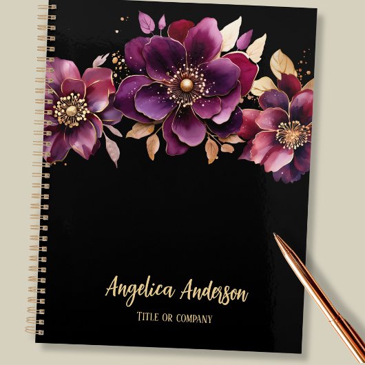 Aangepaste Paarse bloemen Planner