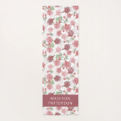 Aangepaste Paarse bloemen van Fuchsia Flowers Yogamat (Achterkant)
