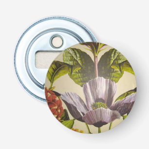 aangepaste Paarse bloemenflesopener Button Flesopener
