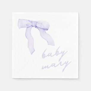 Aangepaste Paarse Bow Baby shower servetten