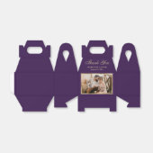 Aangepaste Paarse bruiloft Foto Hartelijk dank Bedankdoosjes (Uitgevouwen)