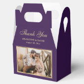 Aangepaste Paarse bruiloft Foto Hartelijk dank Bedankdoosjes (Geopend)