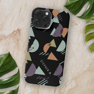 Aangepaste Paarse Bruine Groene Oranje Zwarte Moza iPhone 15 Pro Max Hoesje