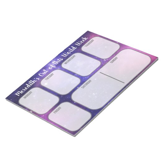 Aangepaste Paarse buitenruimteschepanner voor de n Notitieblok (Schuin)