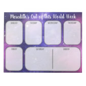 Aangepaste Paarse buitenruimteschepanner voor de n Notitieblok (Voorkant)