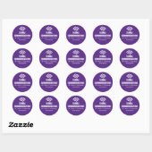 Aangepaste paarse computer zakelijke marketing ronde sticker (Vel)