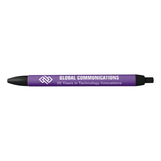 Aangepaste Paarse Cyber Technologie Computer Maats Zwarte Inkt Pen (Voorkant)