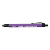 Aangepaste Paarse Cyber Technologie Computer Maats Zwarte Inkt Pen (Bovenkant)