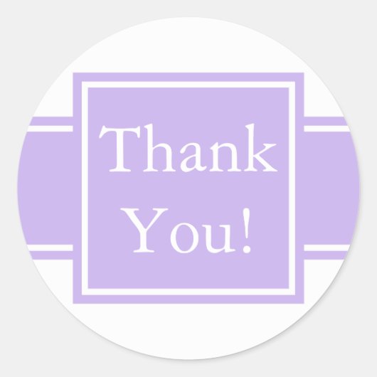 Aangepaste Paarse dank u Sticker en Favor Label (Voorkant)