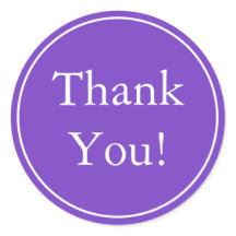 Aangepaste Paarse dank u Stickers & Favor Labels