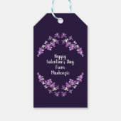 Aangepaste Paarse dendrobium Orchids Motif Cadeaulabel (Voorkant)