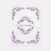 Aangepaste Paarse dendrobium Orchids Motif Fleece Deken (Voorkant)