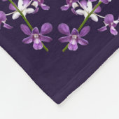 Aangepaste Paarse dendrobium Orchids Motif Fleece Deken (Hoek)