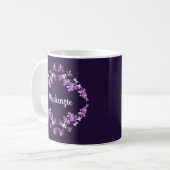 Aangepaste Paarse dendrobium Orchids Motif Koffiemok (Voorkant links)