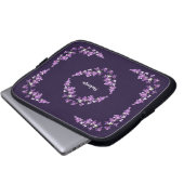 Aangepaste Paarse dendrobium Orchids Motif Laptop Sleeve (Voorkant onderkant)