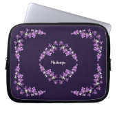 Aangepaste Paarse dendrobium Orchids Motif Laptop Sleeve (Voorkant)