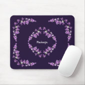 Aangepaste Paarse dendrobium Orchids Motif Muismat (Met muis)
