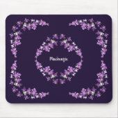 Aangepaste Paarse dendrobium Orchids Motif Muismat (Voorkant)