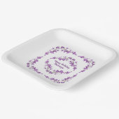 Aangepaste Paarse dendrobium Orchids Motif Papieren Bordje (Gebogen)