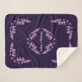 Aangepaste Paarse dendrobium Orchids Motif Sherpa Deken (Voorkant (horizontaal))