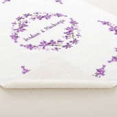 Aangepaste Paarse dendrobium Orchids Motif Sherpa Deken (3/4)