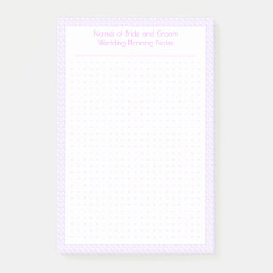 Aangepaste  Paarse Dot Grid Wedding Plan Planner Post-it® Notes