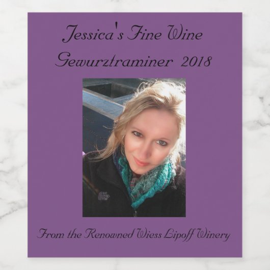 Aangepaste Paarse druiven | Foto Wijn Etiket (Enkel label)