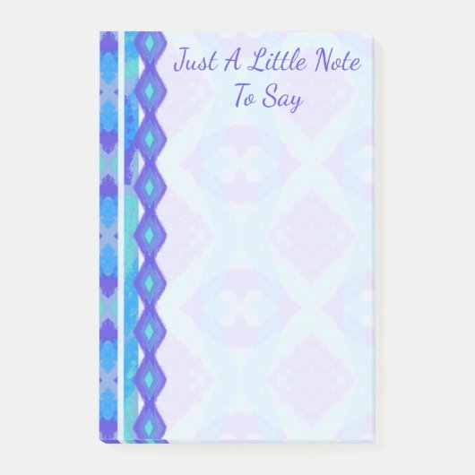 Aangepaste Paarse en Aqua Painted Diamonds Post-it® Notes (Voorkant)