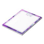 Aangepaste Paarse en blauwe Abstracte kunst Notitieblok (Linkerzijde)