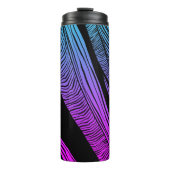 Aangepaste Paarse en blauwe golven thermische getu Thermosbeker (Voorkant)