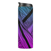 Aangepaste Paarse en blauwe golven thermische getu Thermosbeker (Geroteerd rechts)