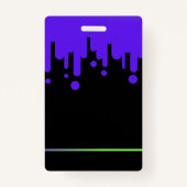 Aangepaste Paarse en groene WAP ID-freak van Cardi Badge (Achterkant)