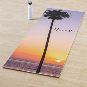 Aangepaste Paarse en Oranje zonnepalmboom Yogamat