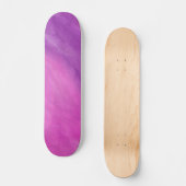 Aangepaste Paarse en roze Waterverf Persoonlijk Skateboard (Voorkant)
