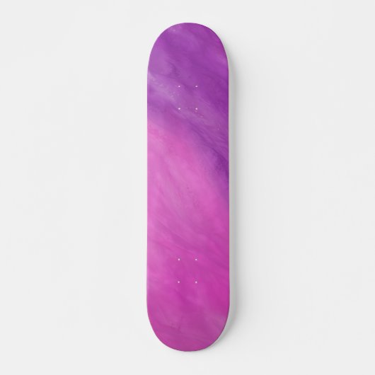 Aangepaste Paarse en roze Waterverf Persoonlijk Skateboard (Voorkant)