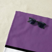 Aangepaste Paarse en witte strepen Strandlaken (In situ)