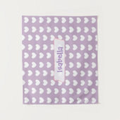 Aangepaste Paarse en witte wandtapijten Wandkleed (Voorkant)