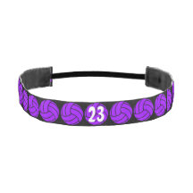 Aangepaste Paarse en zwarte volleybalhoofdband