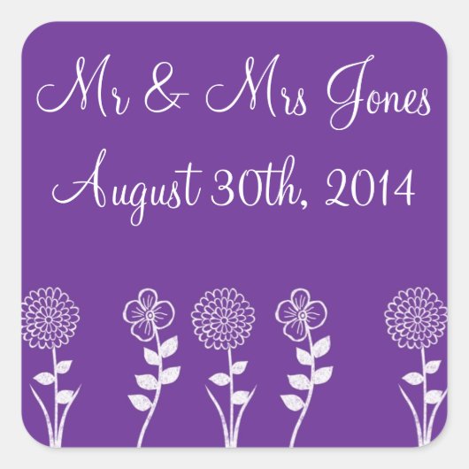 Aangepaste Paarse envelop afdichtingen & Stickers (Voorkant)